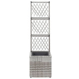 Vidaxl latwerkplantenbak criado con 1 bote 30x30x107 cm rattan gris