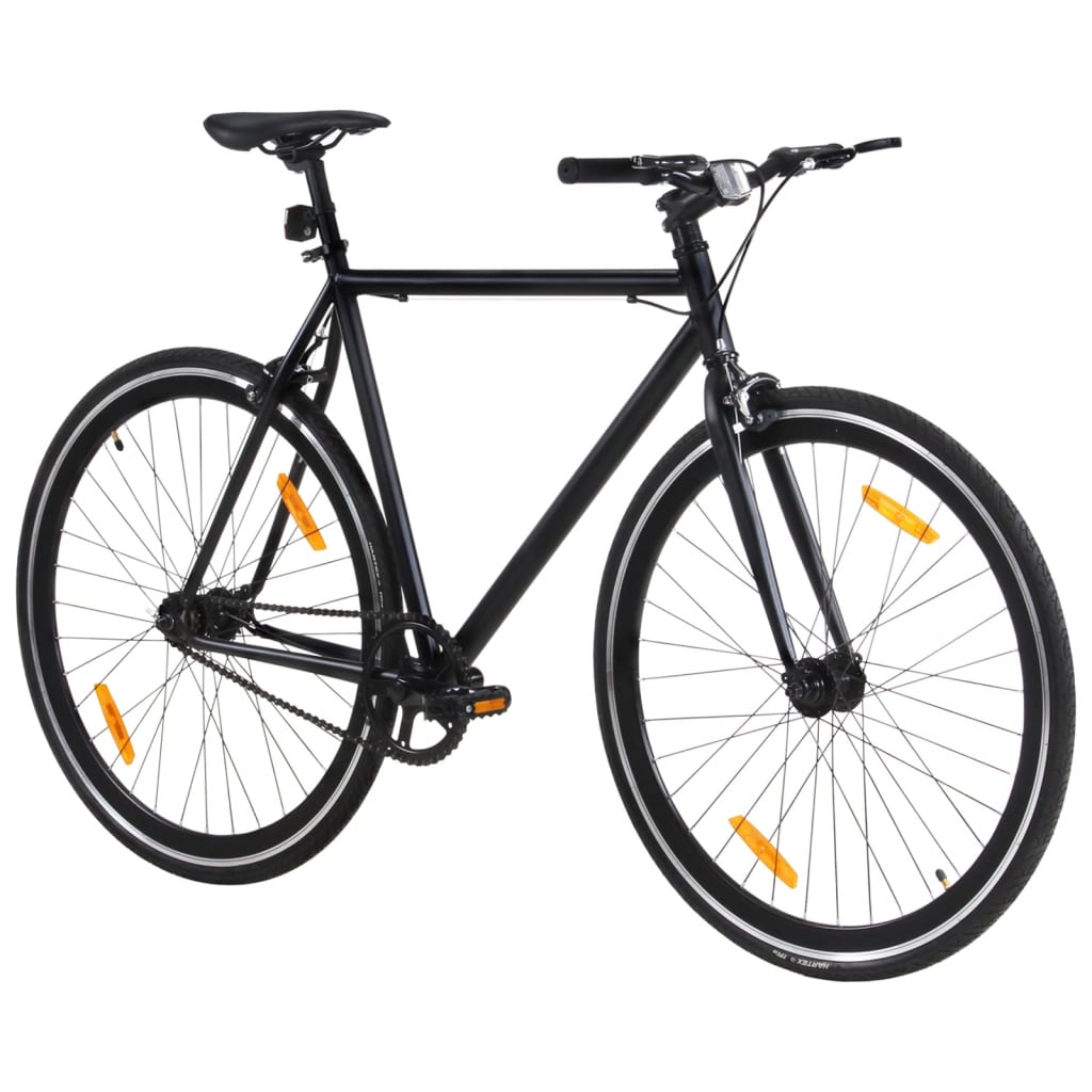 Vidaxl bicycle with fixed gear 700 C 55 cm Black