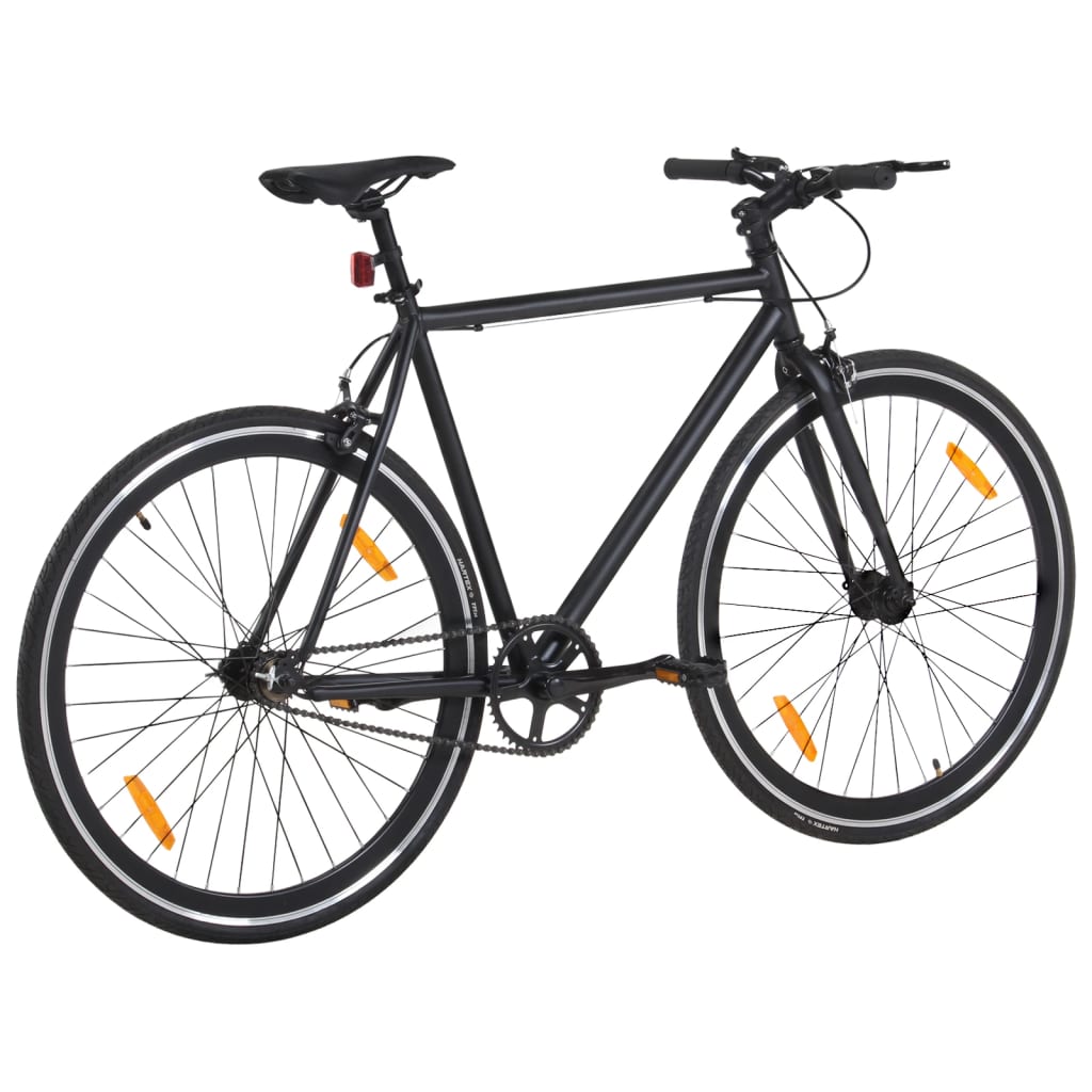 Vidaxl bicycle with fixed gear 700 C 59 cm Black