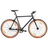 Bicicleta Vidaxl con engranaje fijo 700 C 51 cm negro y naranja