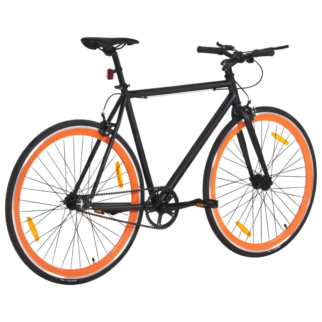 Vidaxl bicycle with fixed gear 700 C 51 cm Black and orange