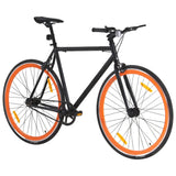 Vidaxl cykel med fast gear 700 c 59 cm sort og orange