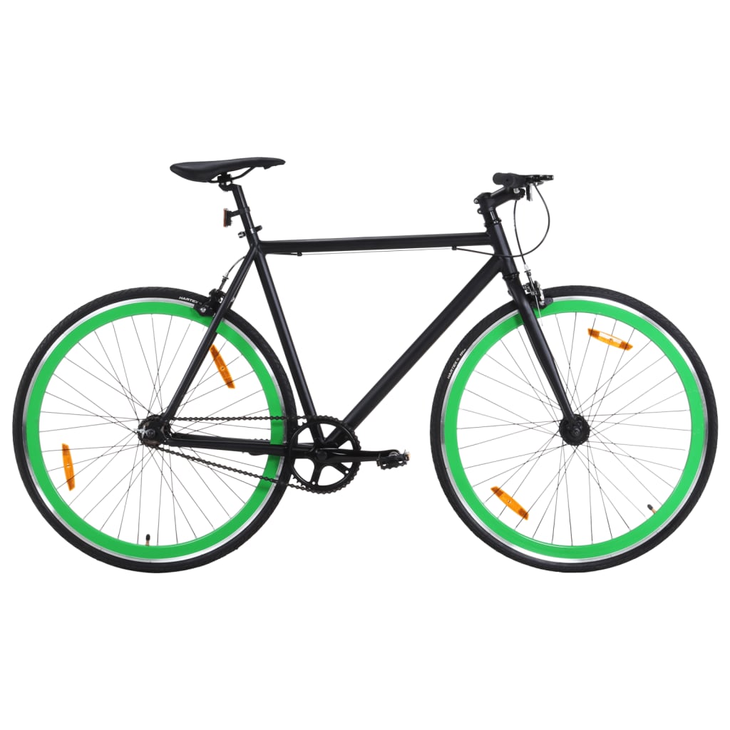 Vidaxl bicycle with fixed gear 700 C 51 cm Black and green