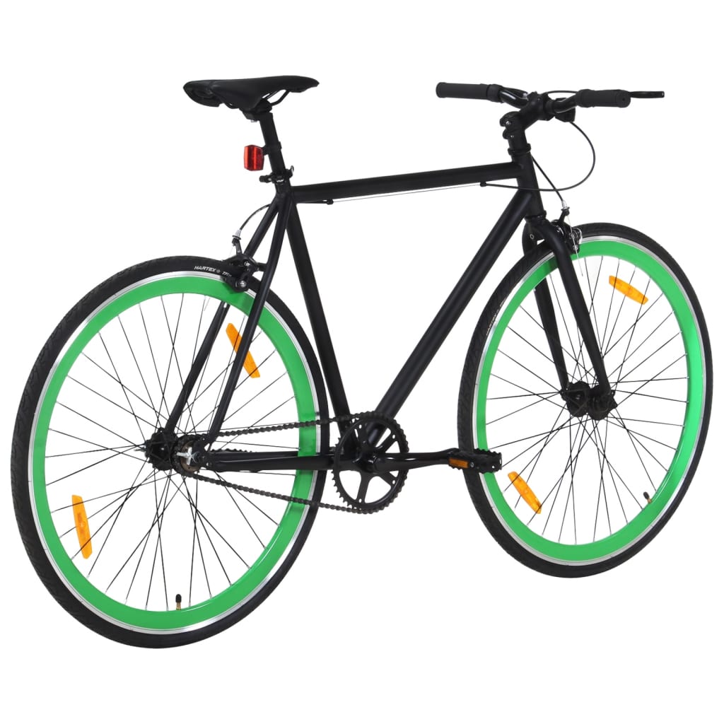 Vidaxl bicycle with fixed gear 700 C 59 cm Black and green