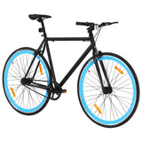 Bicicleta Vidaxl con engranaje fijo 700 C 51 cm negro y azul