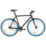 Vidaxl bicicletta con marcia fissa 700 c 59 cm nero e blu