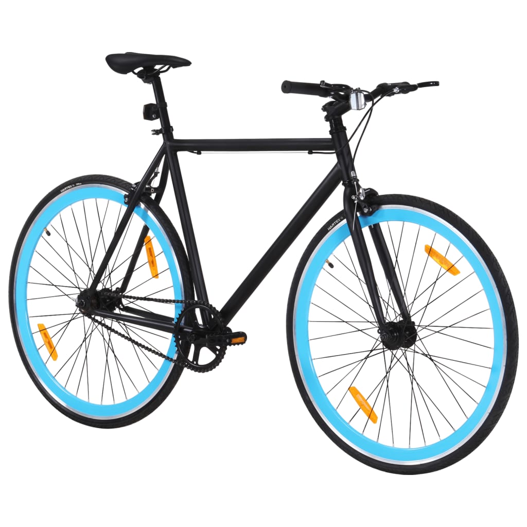 Vidaxl bicicletta con marcia fissa 700 c 59 cm nero e blu