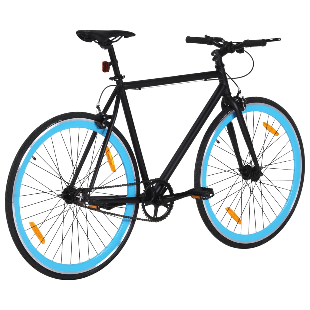 Vidaxl bicicletta con marcia fissa 700 c 59 cm nero e blu