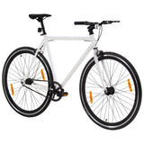 Vidaxl -Fahrrad mit festem Gang 700 C 55 cm Weiß und Schwarz