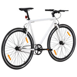 Vidaxl Bicycle s pevným zařízením 700 C 55 cm bílá a černá