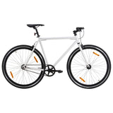 Vidaxl Bicycle s pevným zařízením 700 C 59 cm bílá a černá