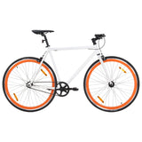 BIDAXL -cykel med fast växel 700 c 51 cm vit och orange