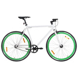 Vidaxl bicycle with fixed gear 700 C 55 cm white and green