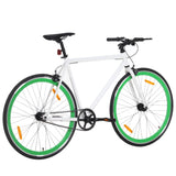 Vidaxl bicycle with fixed gear 700 C 59 cm white and green