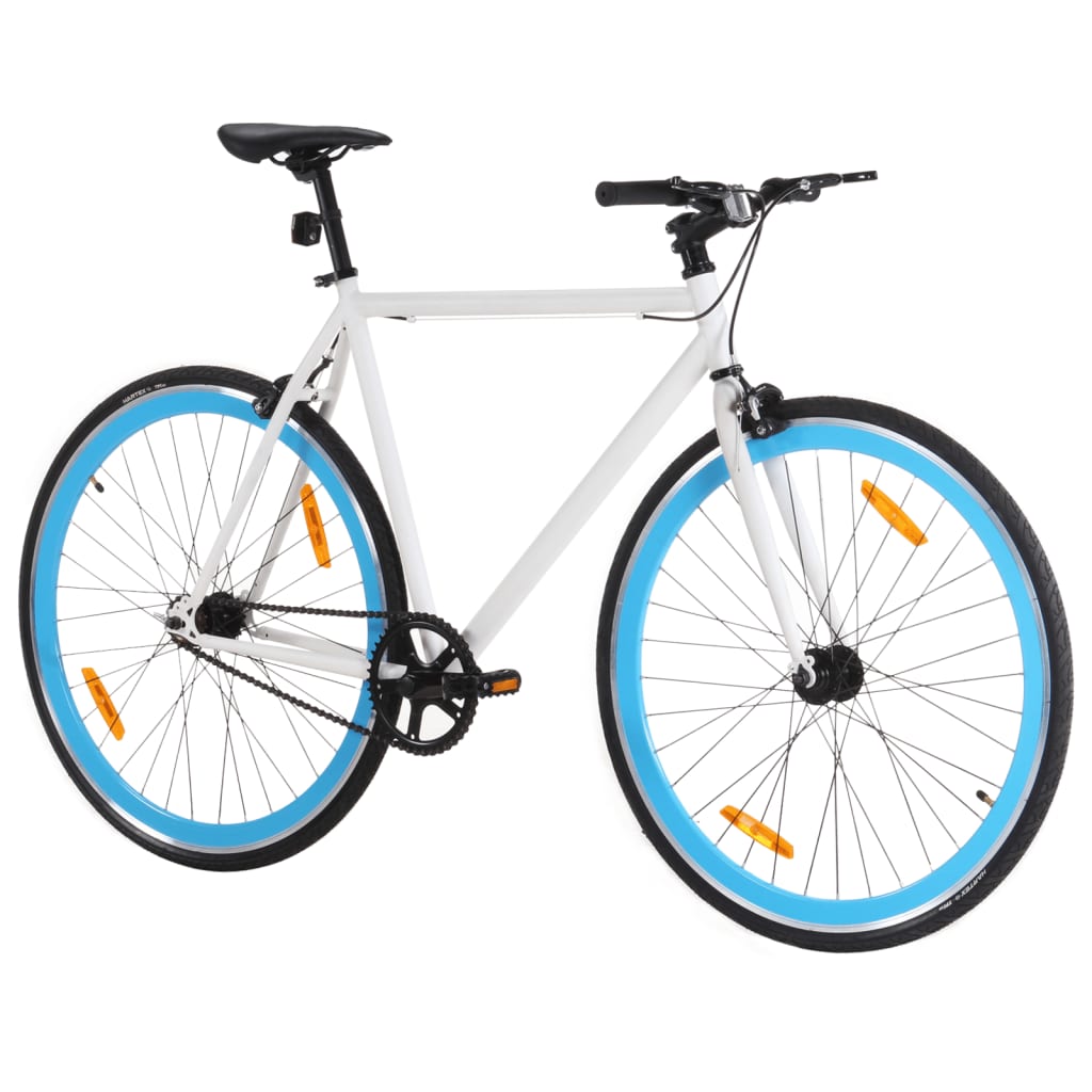 VidaXL Fiets met vaste versnelling 700 c 51 cm wit en blauw