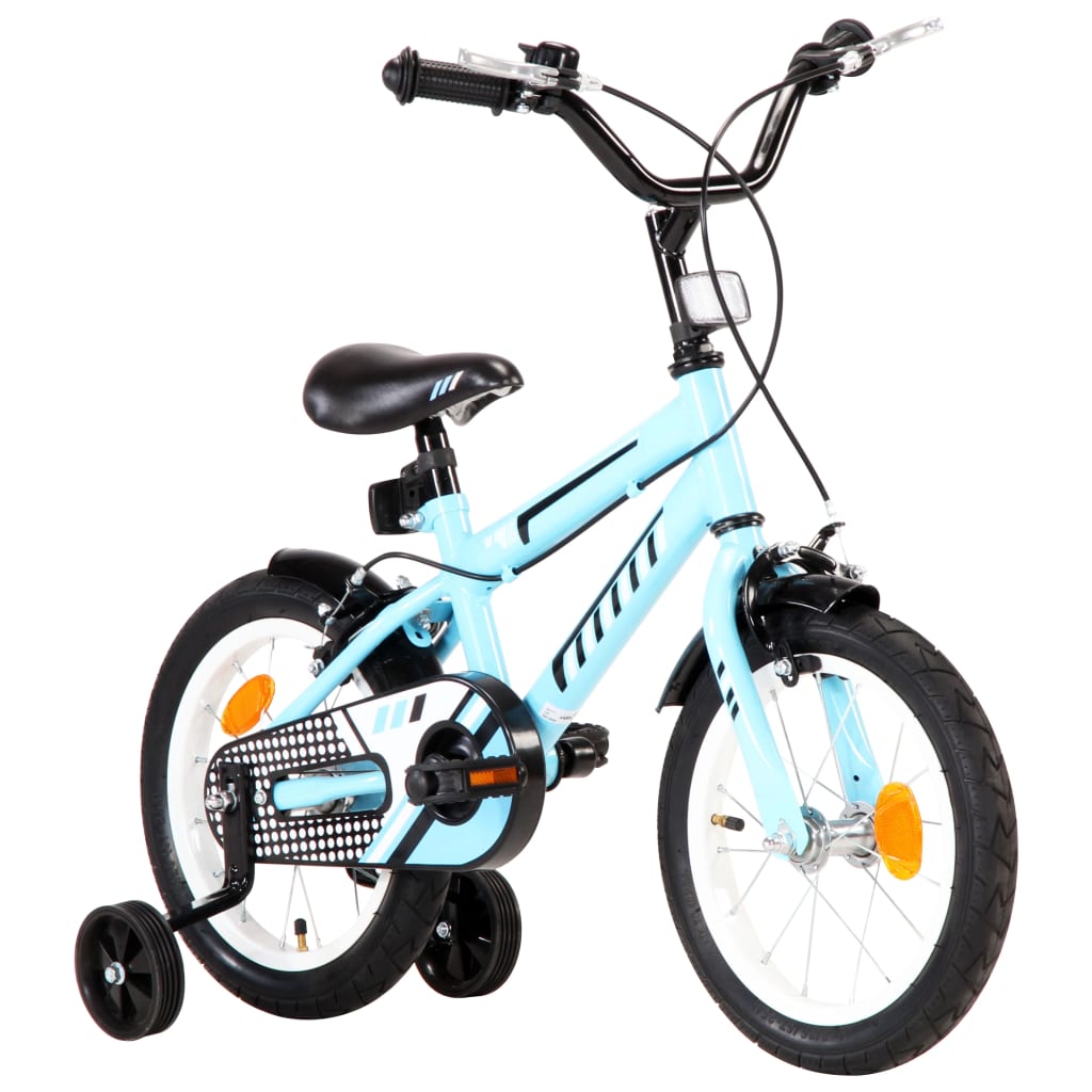 Vidaxl Kinderrad 14 Zoll schwarz und blau