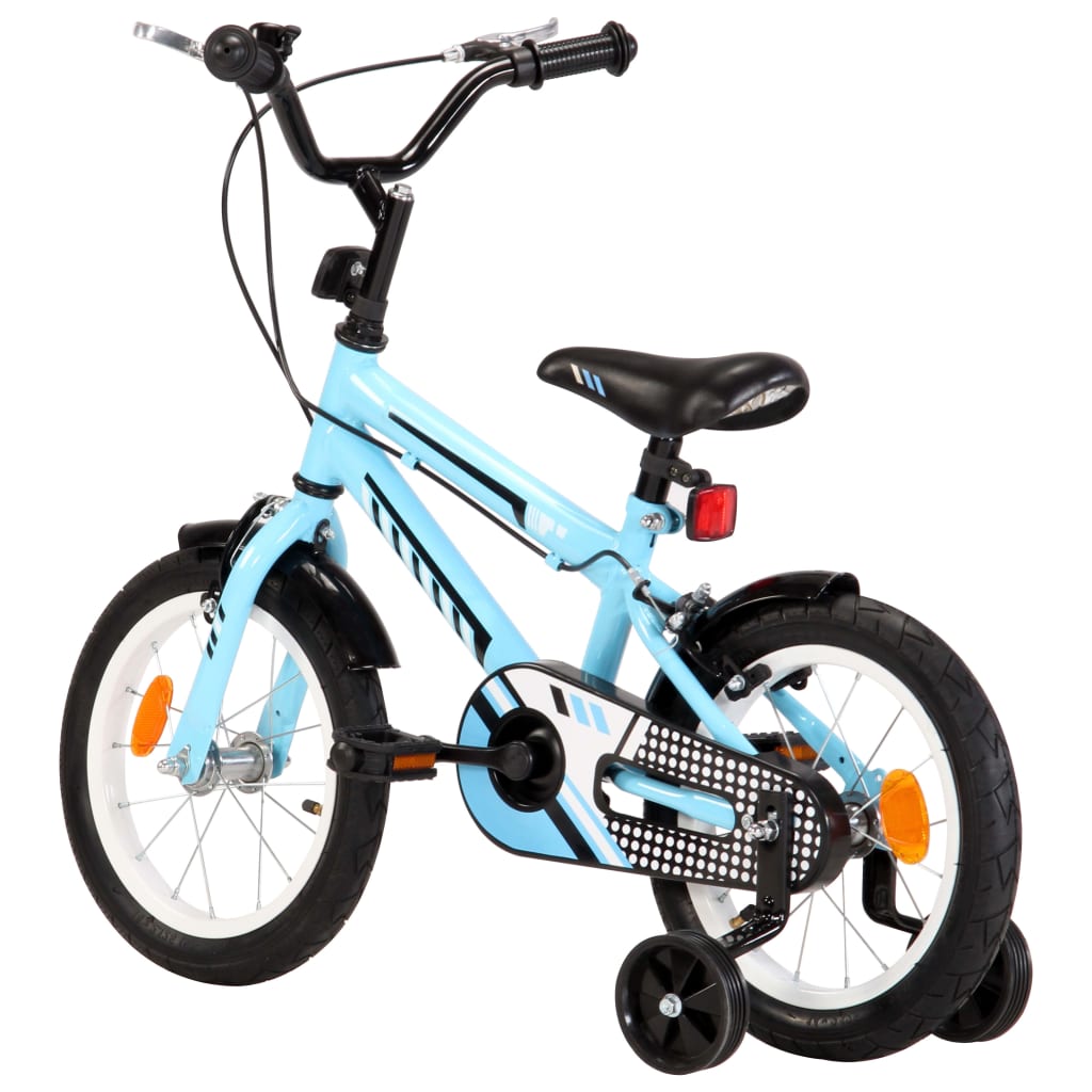 Vidaxl Bike per bambini da 14 pollici neri e blu