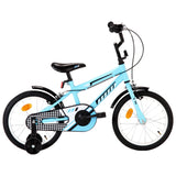 Vidaxl Kinderbike 16 Zoll schwarz und blau