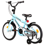 Vidaxl Bike per bambini da 16 pollici neri e blu