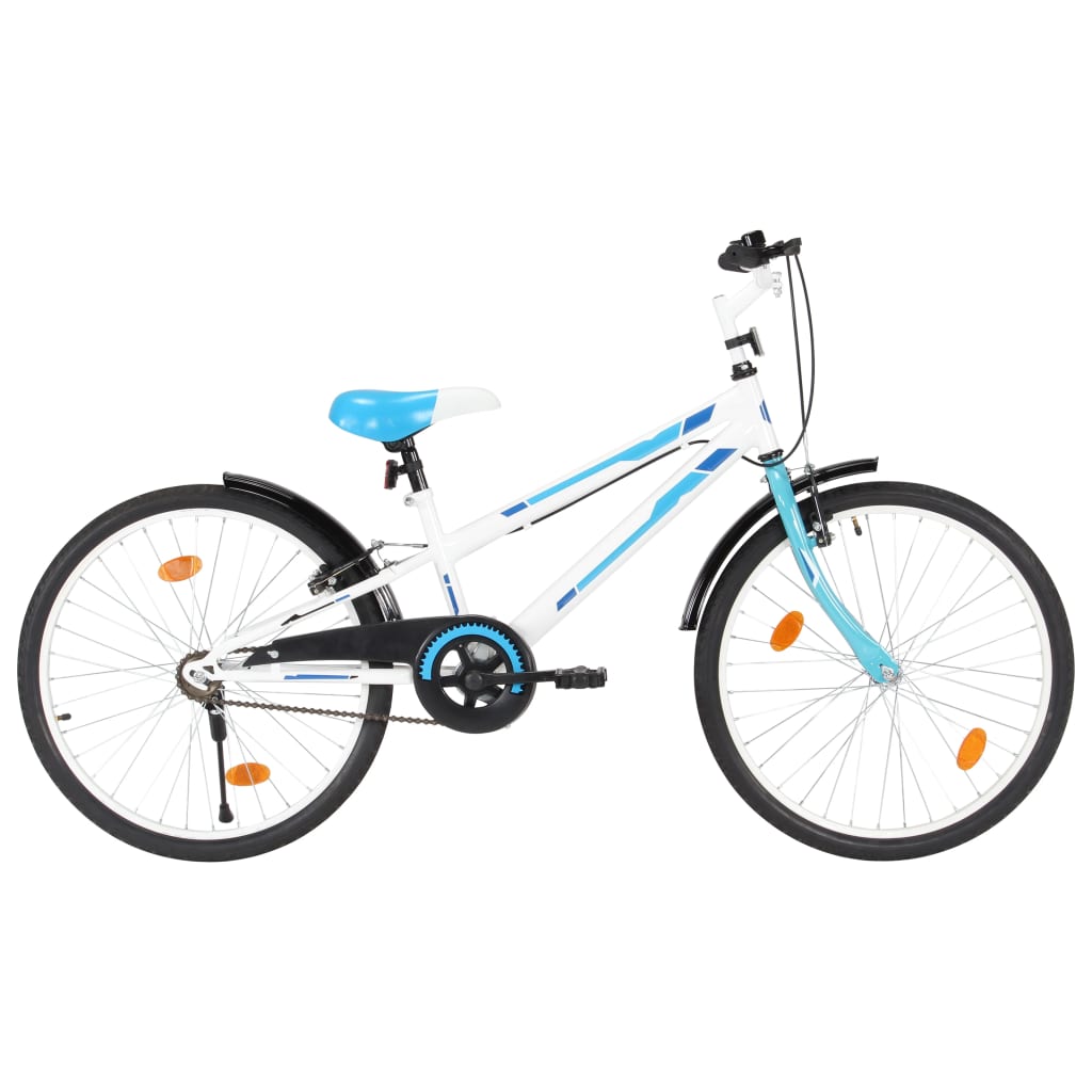 Vidaxl Kinderrad 24 Zoll blau und weiß