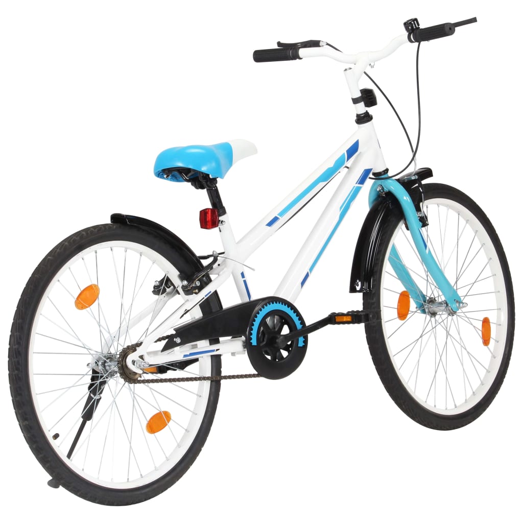 Vidaxl Kinderrad 24 Zoll blau und weiß