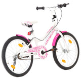 Vidaxl Bike per bambini da 20 pollici rosa e bianco