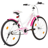 Vidaxl Bike pour enfants 24 pouces rose et blanc