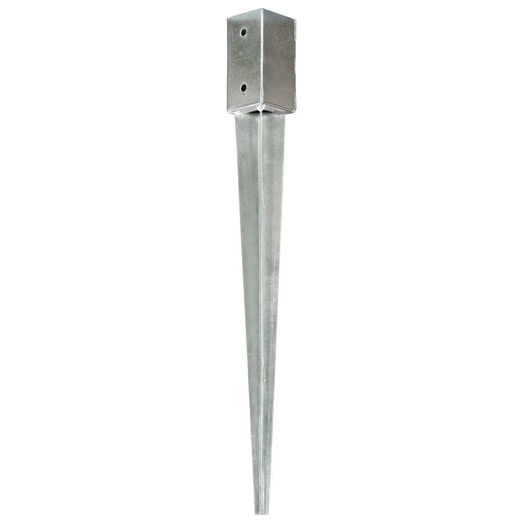 Vidaxl ground pins 12 st 7x7x75 cm galvanized steel silver colored