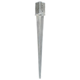 Vidaxl ground pins 6 st 8x8x91 cm galvanized steel silver colored