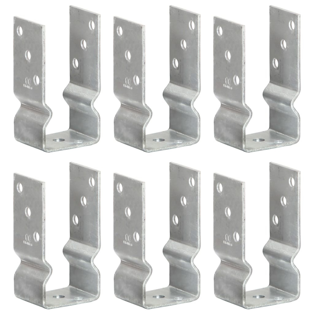 Vidaxl gemahlene Anker 6 PCs 7x6x15 cm verzinkter Stahl Silber gefärbt