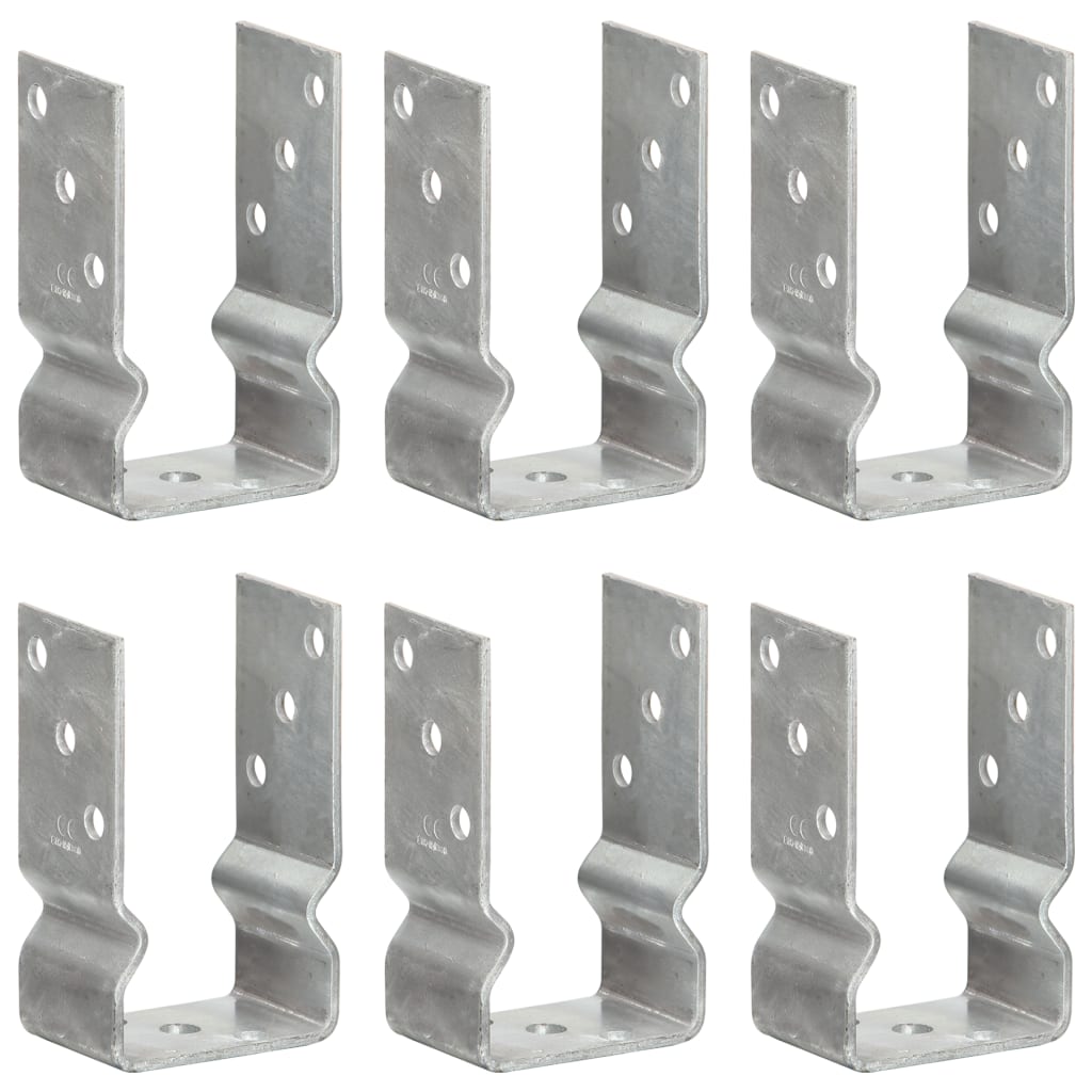 Vidaxl gemahlene Anker 6 PCs 8x6x15 cm verzinkter Stahl Silber gefärbt