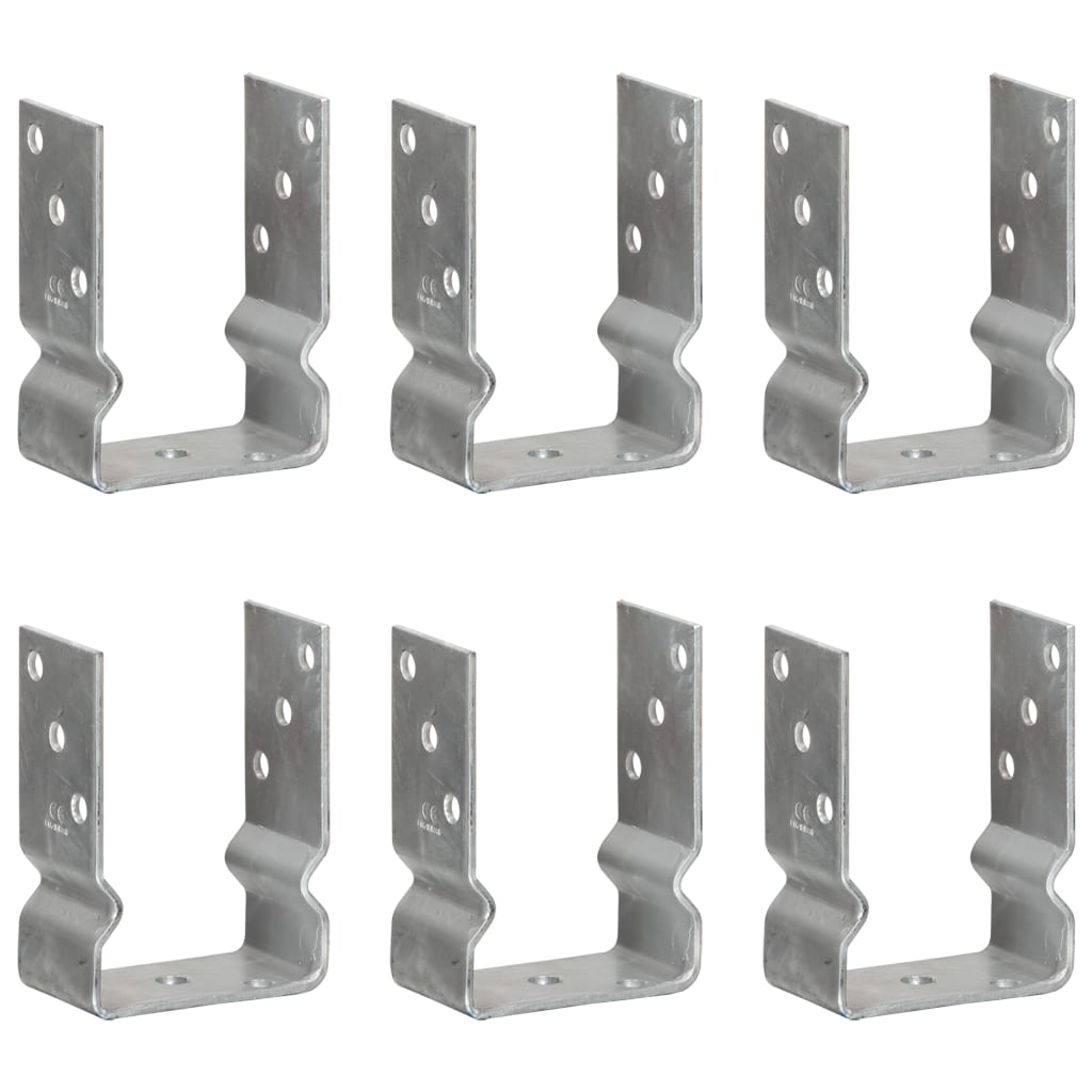 Vidaxl gemahlene Anker 6 PCs 10x6x15 cm verzinkter Stahl Silber gefärbt