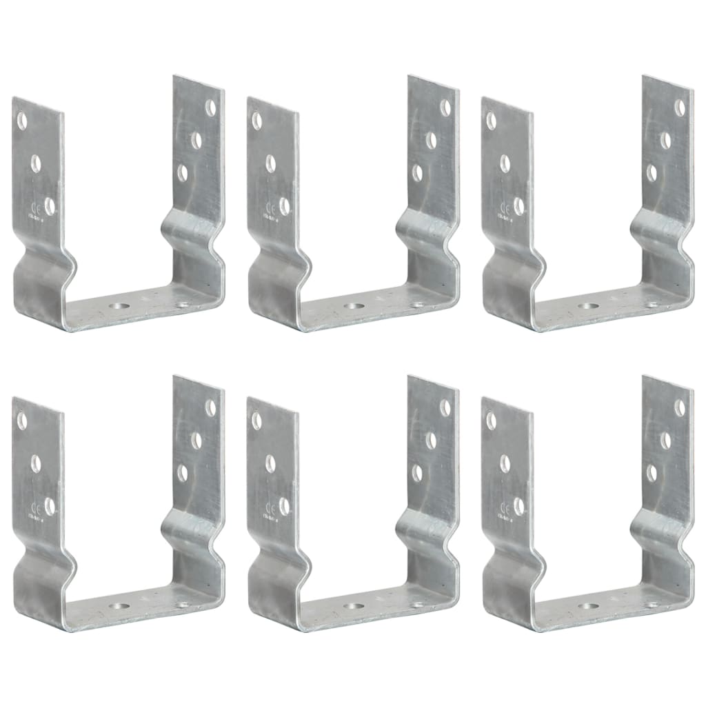 Vidaxl Buedem Anker 6 PC 12x6x15 cm galvaniséiert Stol Sëlwerfaarf