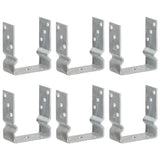 Vidaxl Ground Anchors 6 PCS 12x6x15 cm galvaniseret stål sølvfarvet