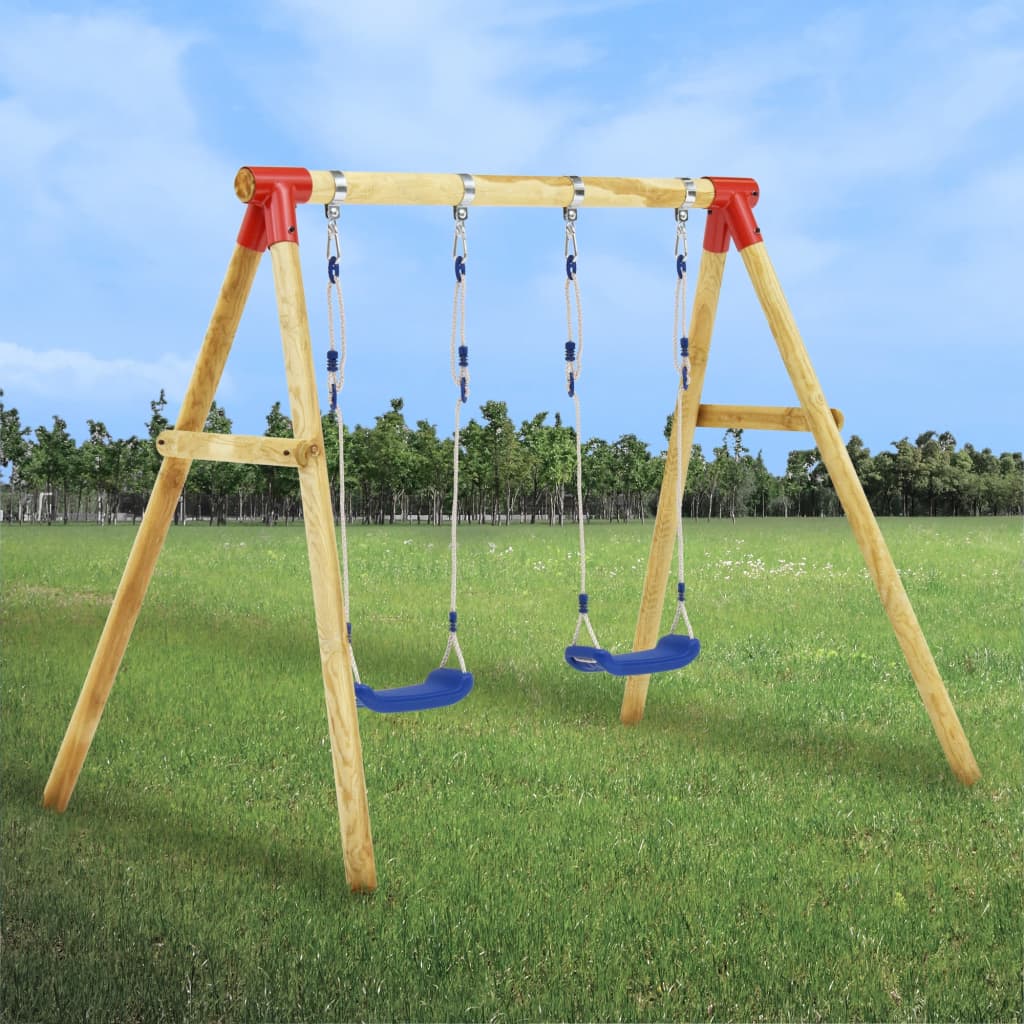 Vidaxl Swings Set 230x130x166 cm borov les