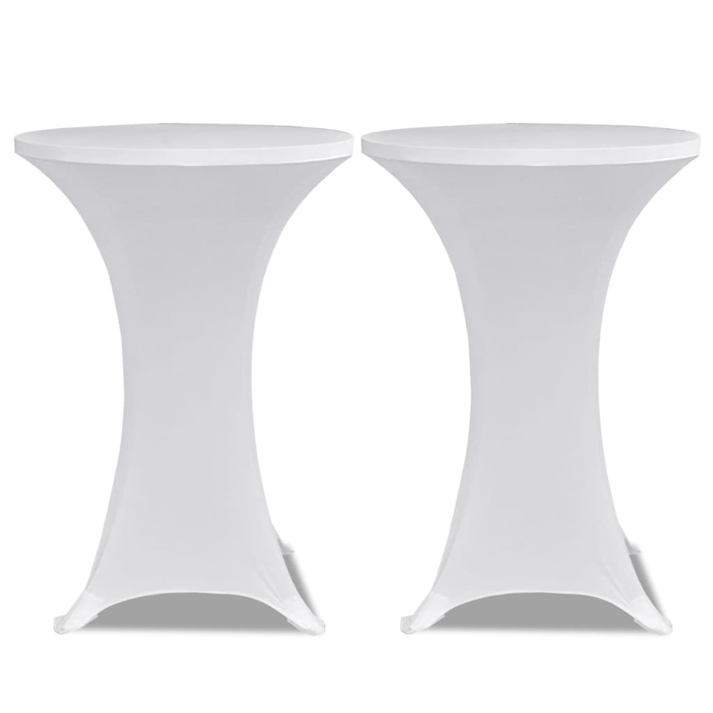 Vidaxl Cubierta de mesa de pie 4 st estiramiento Ø60 cm blanco