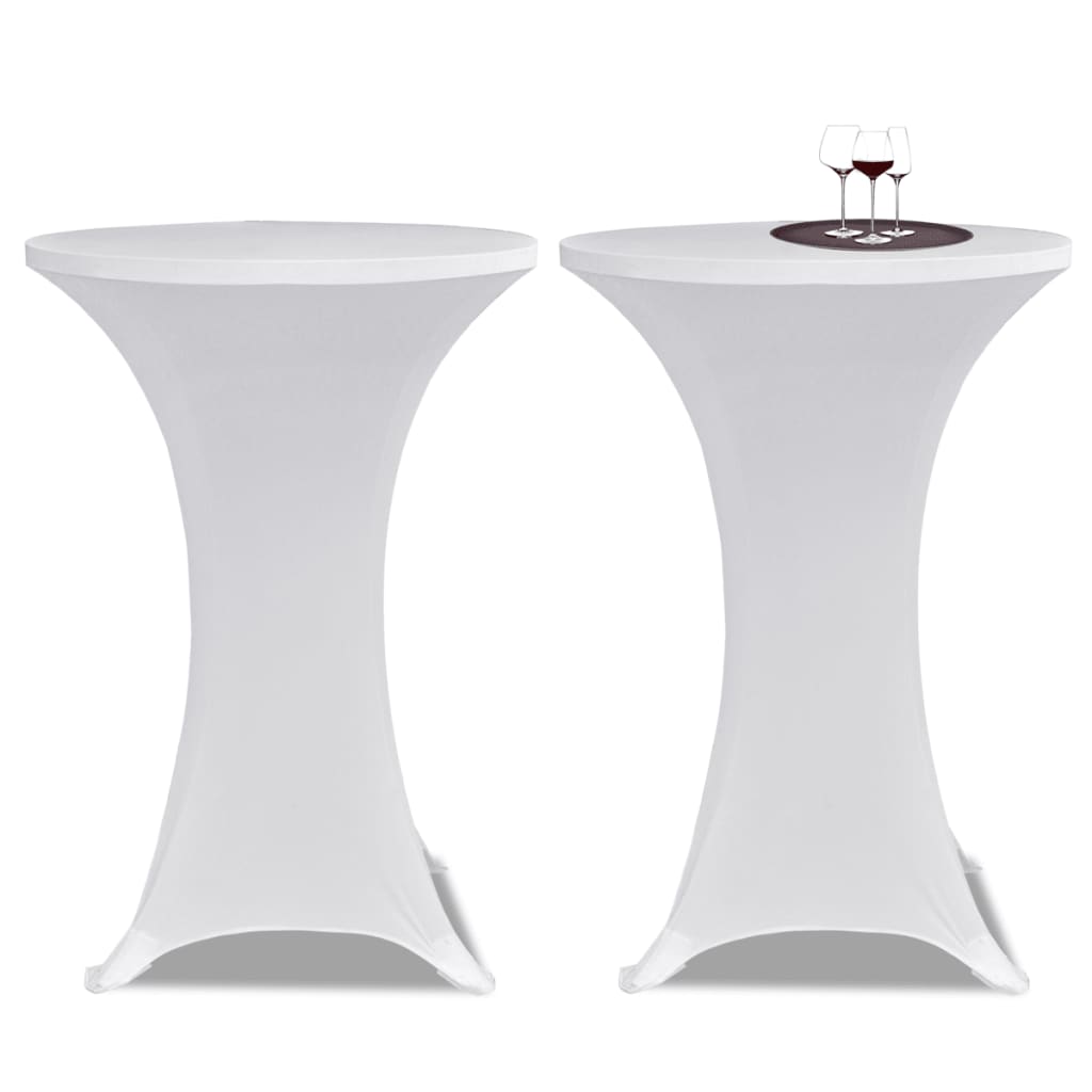 Vidaxl Table debout couvercle 4 ST stret Ø70 cm blanc