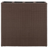 Scatola di pianificazione Vidaxl sollevata con 4 pentole 2 St Poly Rattan Brown