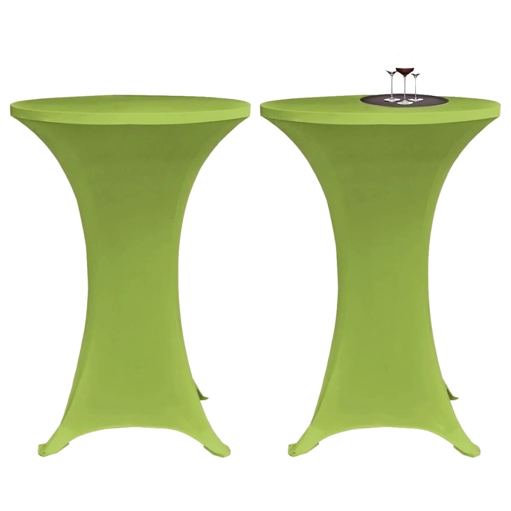 Vidaxl Cubierta de la mesa estiramiento 4 ST 80 cm verde