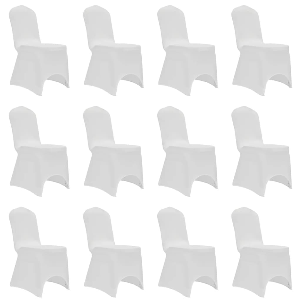 Las cubiertas de asiento de Vidaxl se estiran 12 st White