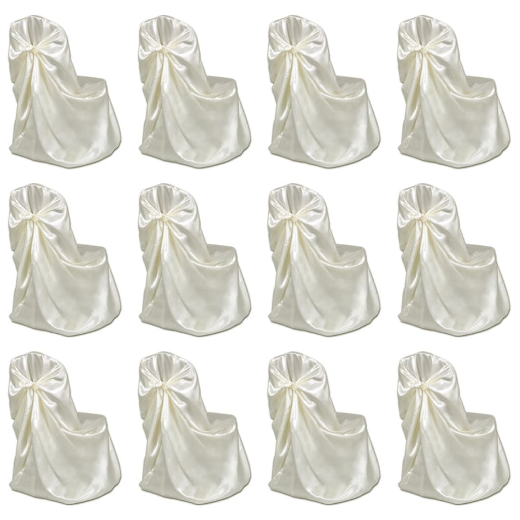 Vidaxl Chair Cover for Wedding 12 St Crème