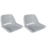 Chaises de bateau vidaxl 2 pcs pliant dossier 41x51x48 cm gris