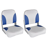 Vidaxl Boat chairs 2 pcs folding backrest 41x36x48 cm blue white