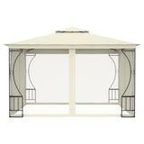 Vidaxl arbor with nets 300x300x265 cm cream -colored