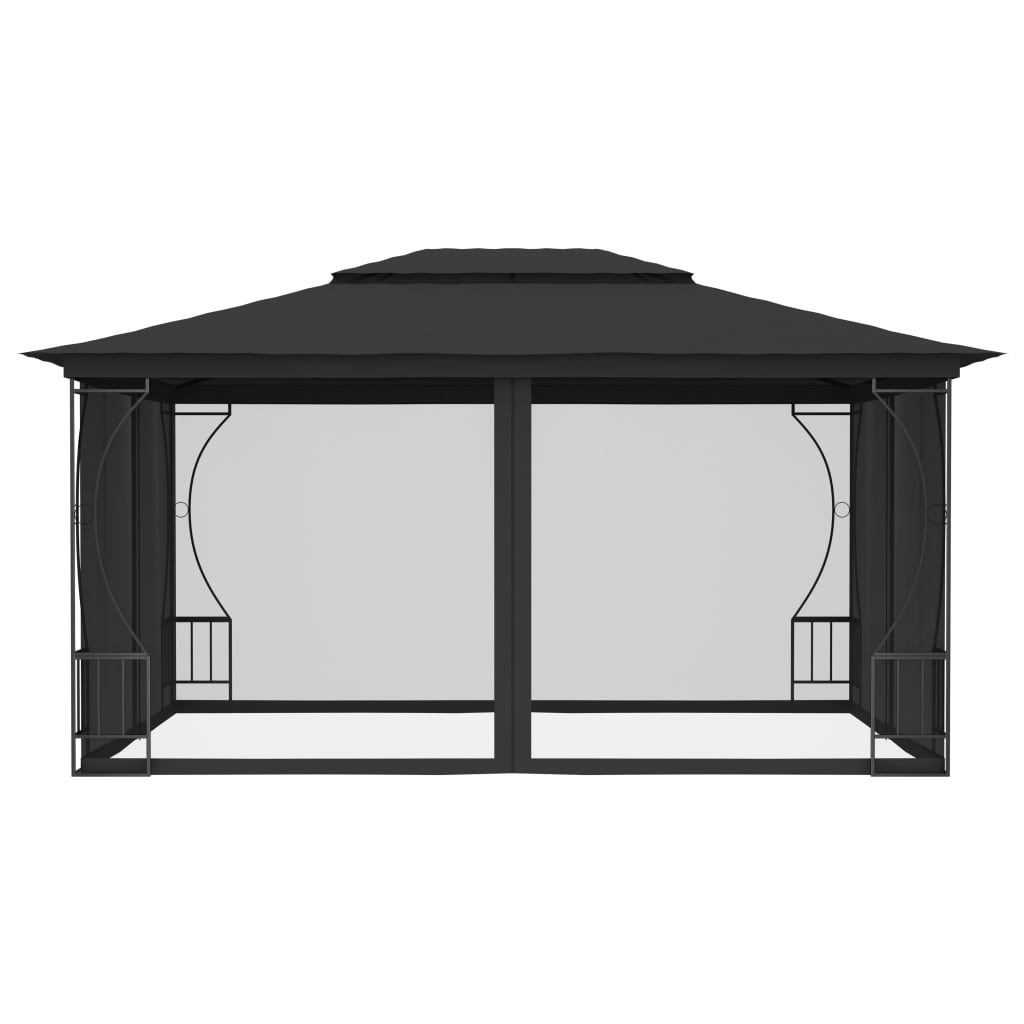 Arbor Vidaxl con redes 300x400x265 cm de antracita