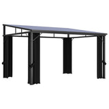 Vidaxl Arbor avec rideau 405x294x244 cm anthracite