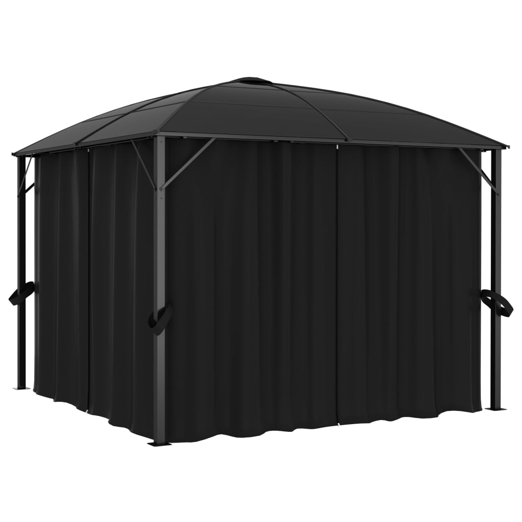 Vidaxl Arbor med gardiner 300x300x265 cm Anthracite