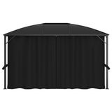 Vidaxl Arbor med gardiner 400x300x265 cm antracit