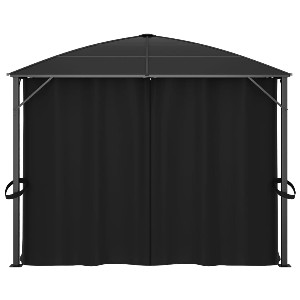 Vidaxl Arbor med gardiner 400x300x265 cm Anthracite