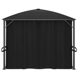 Vidaxl Arbor med gardiner 400x300x265 cm antracit